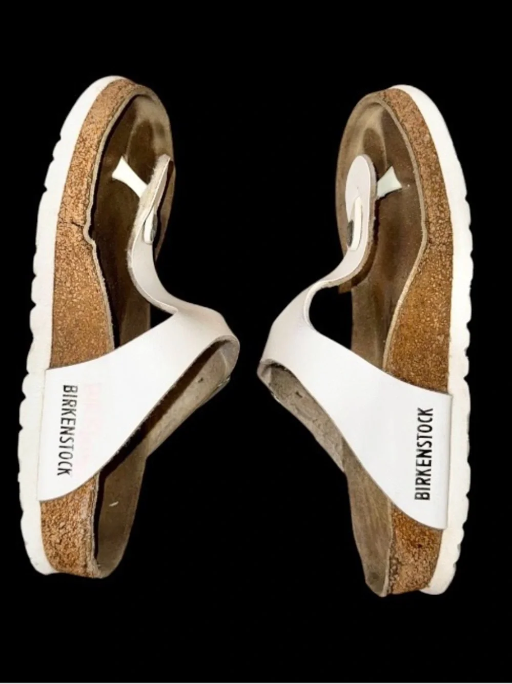 Birkenstock Gizeh white thong sandals women’s GIRL’s shoes size 35 4 4.5